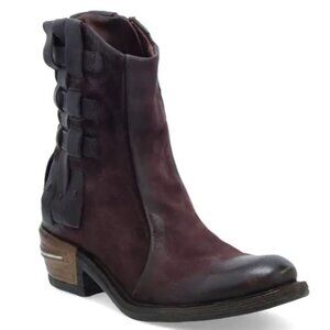 PRICE DROP! A.S.98 Idella Leather Bootie - Size 39 in Eggplant